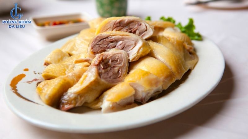 trị sẹo rỗ kiêng ăn thịt gà