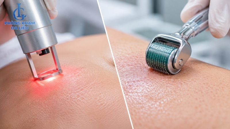 trị sẹo rỗ bằng lăn kim hay laser tốt hơn